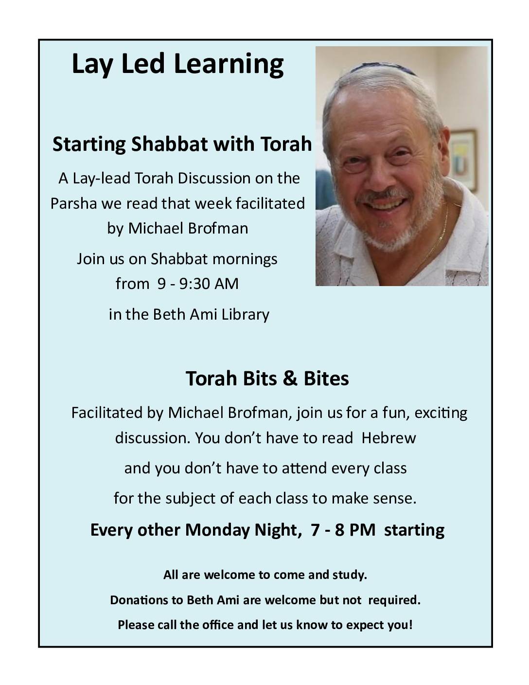 Torah Study: Michael Brofman
