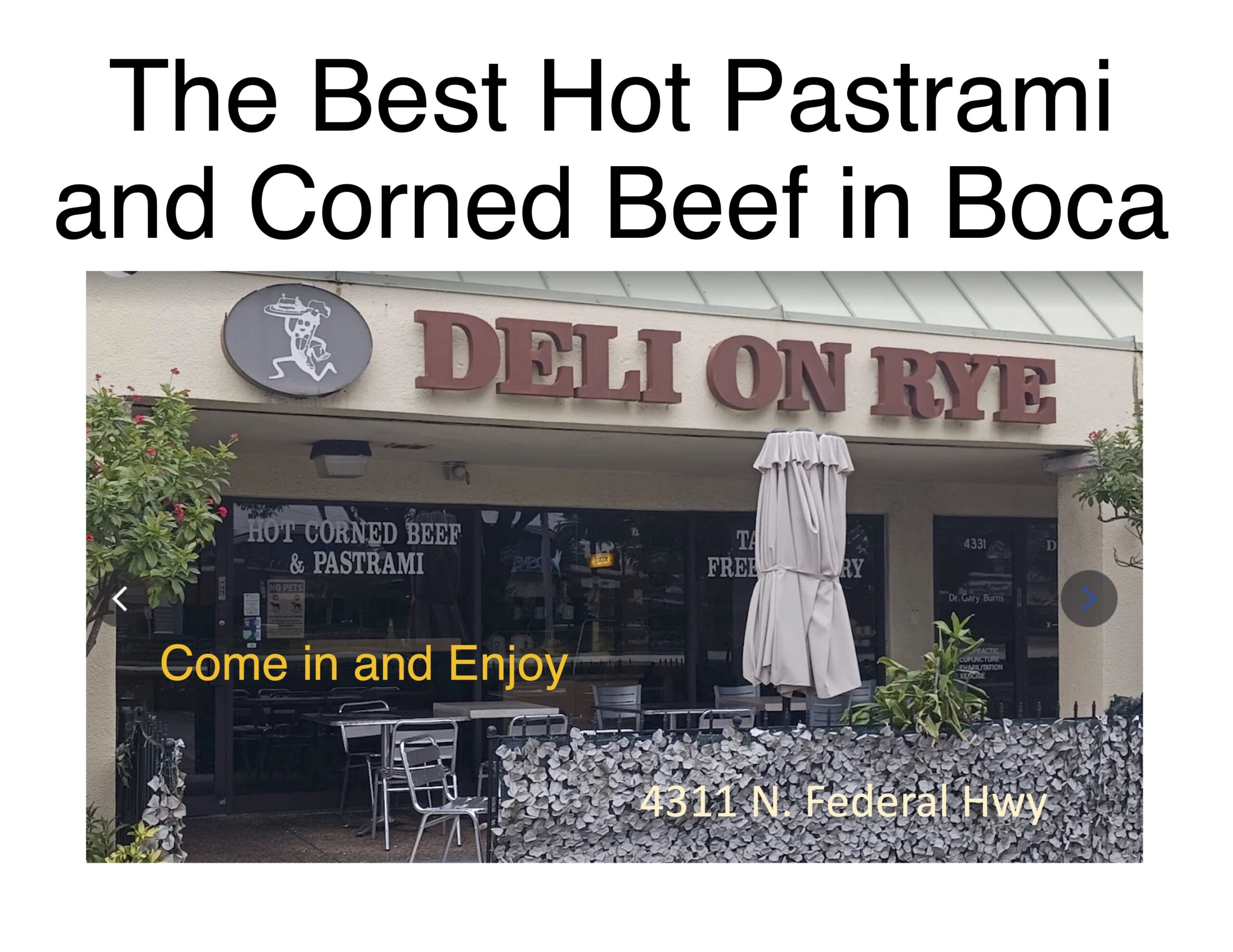 Golf Cart Sign Deli On Rye