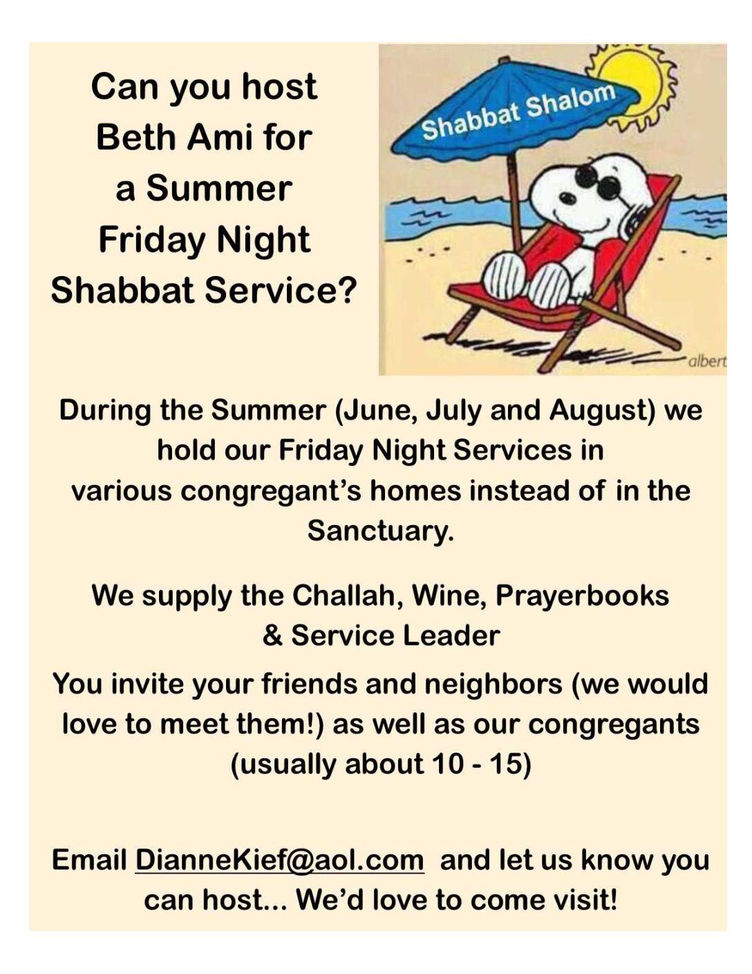 Summer Friday Night Shabbat