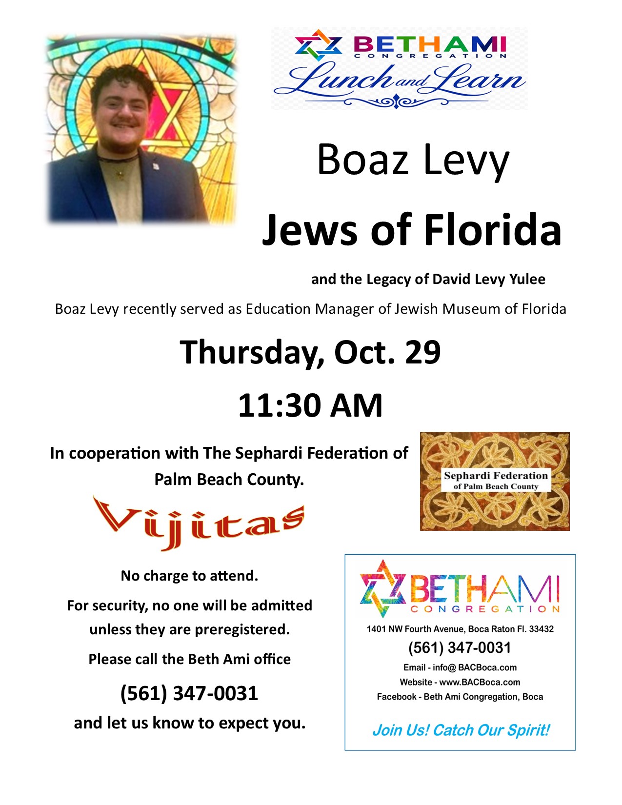 Lunch & Learn - Boaz Levy 10/9