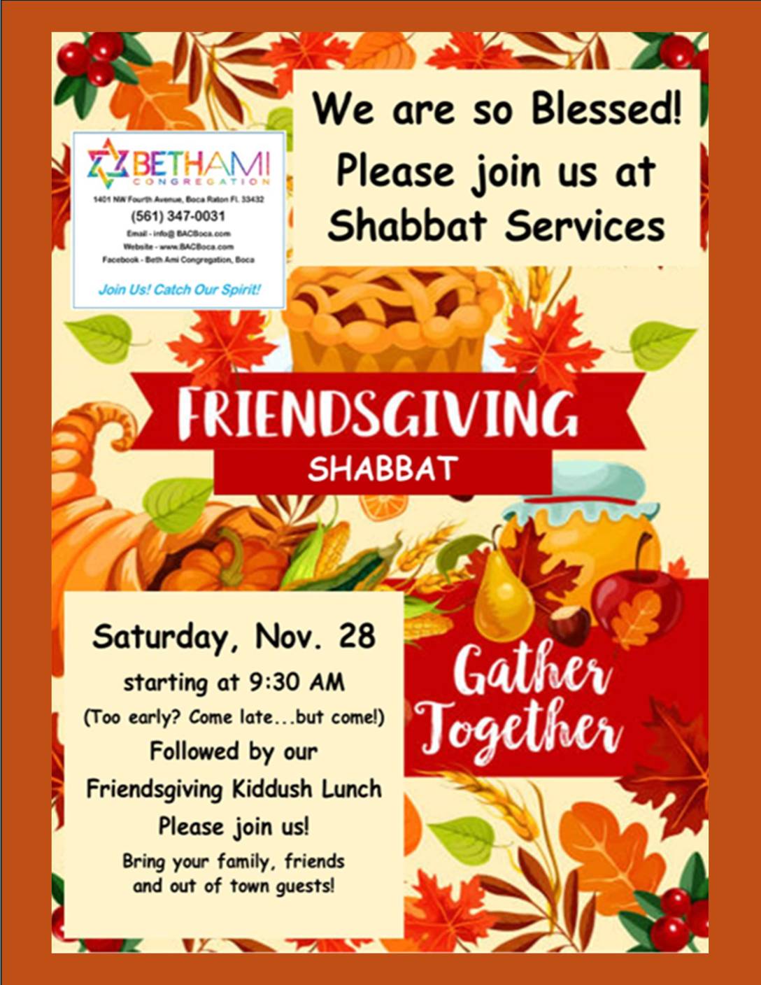 Friendsgiving Shabbat Nov 2026