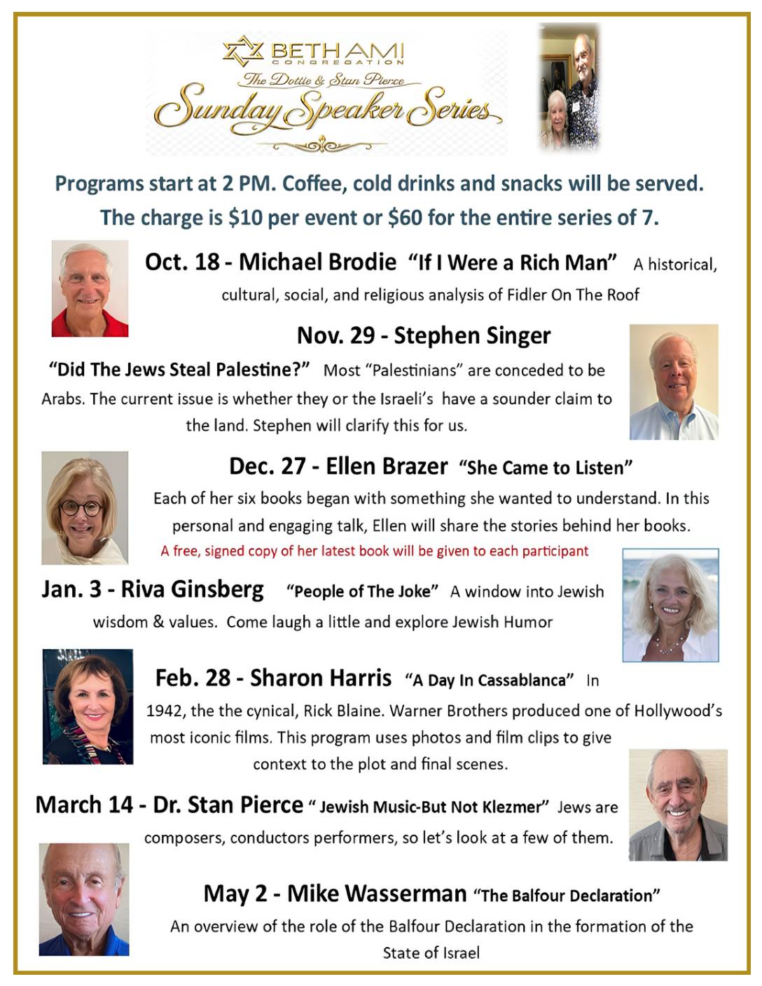 Sunday Speaker Series